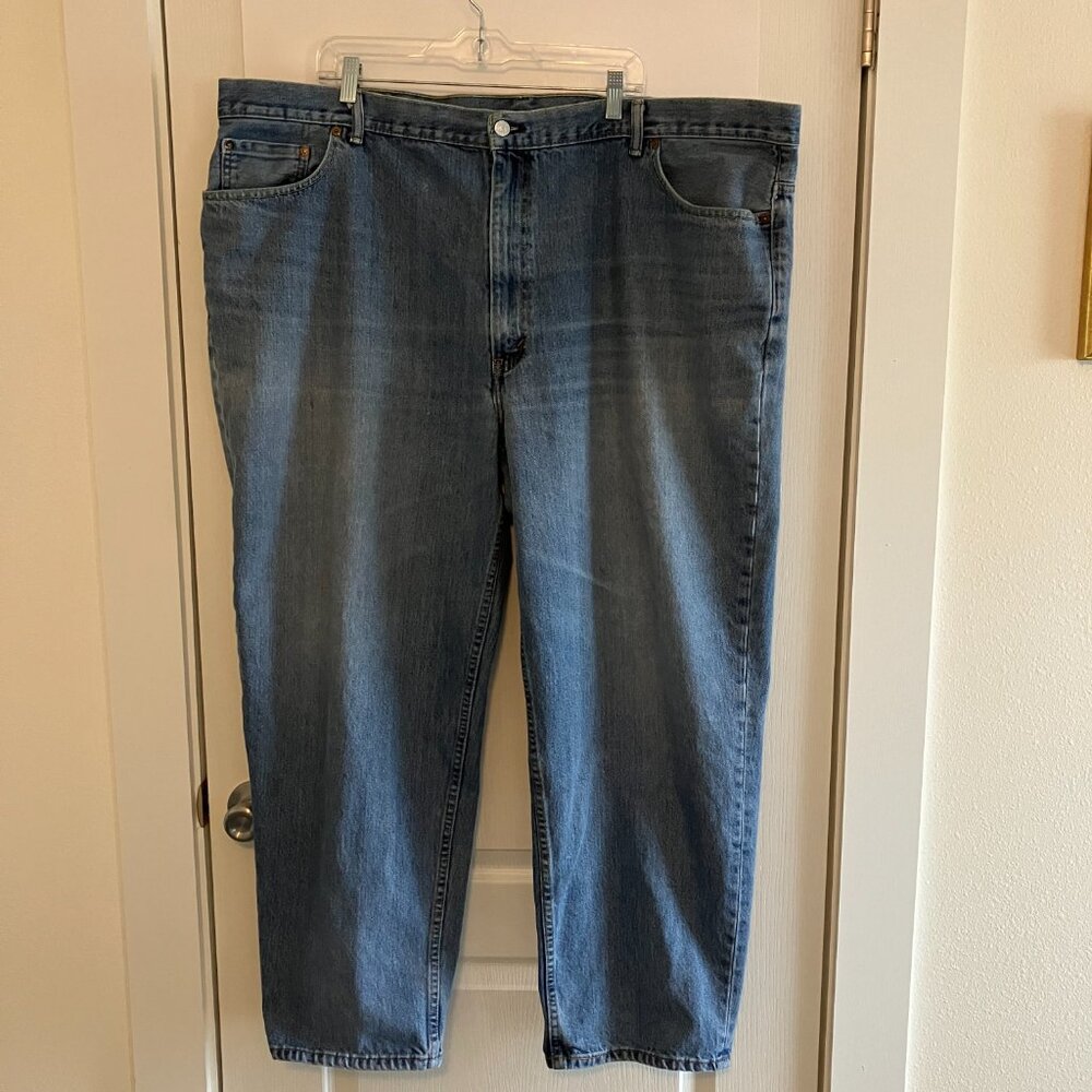 Levi Strauss Men's 50x32 Relaxed Fit Denim Blue Jeans Pants.